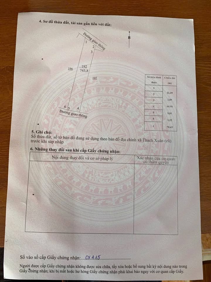 Bán lô đất Thạch Xuân 700m² giá 2.8 tỷ - Đầu tư lý tưởng cho gia đình trẻ!
