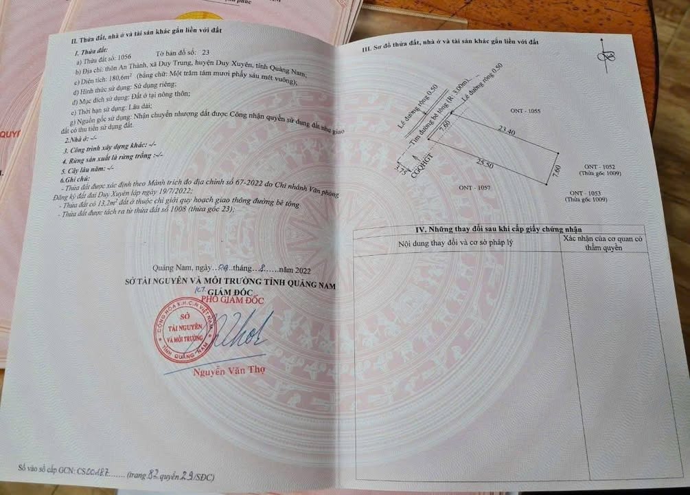 Đất nền Duy Trung, Duy Xuyên 175m² giá thương lượng - Sổ hồng trao tay, vị trí đắc địa!