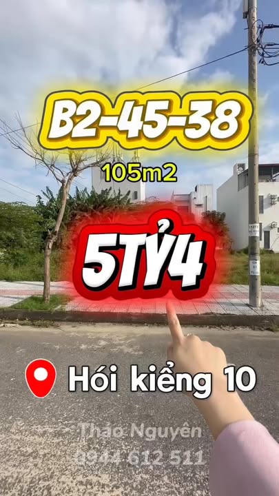 Lô đất Hói Kiểng 10, Đà Nẵng 105m² giá 5.435 tỷ - Cơ hội đầu tư hiếm có!