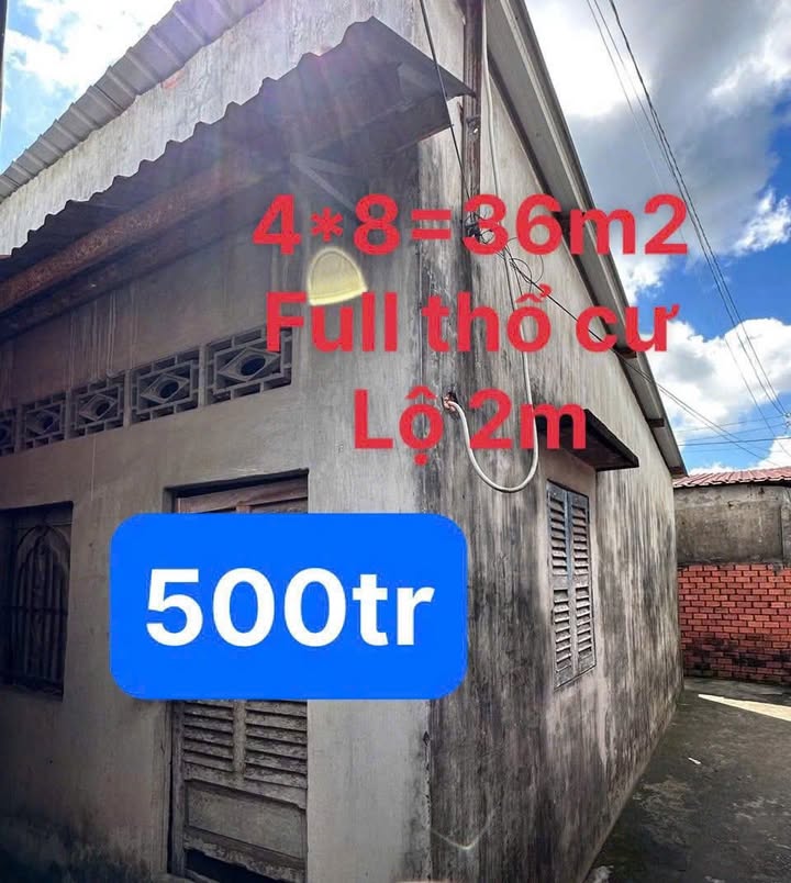 Nhà cấp 4 Bình Thủy Cần Thơ 36m² giá chỉ 490 triệu - Cơ hội đầu tư vàng!