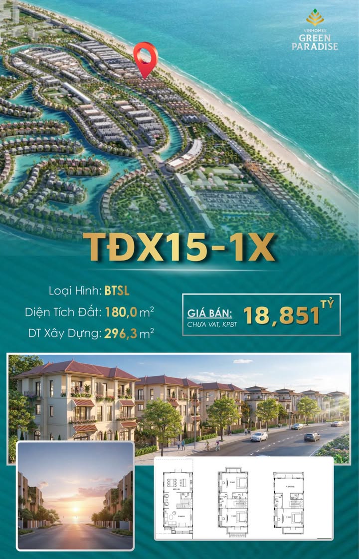 Bán biệt thự song lập Vịnh Tiên Cần Giờ 182m² - Không gian nghỉ dưỡng đẳng cấp