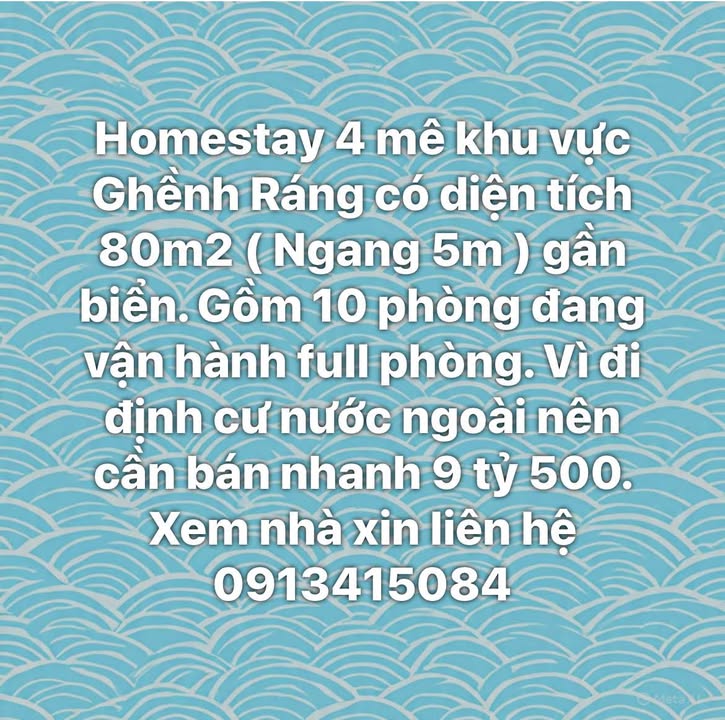 Homestay 4 tầng tại Ghềnh Ráng 80m² giá 9.5 tỷ - Kinh doanh sinh lời ngay!