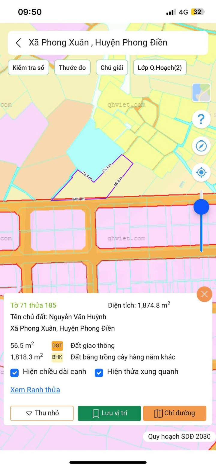 Đất nền Phong Xuân, Phong Điền, TP Huế 1900m² - Chính chủ cần bán gấp!