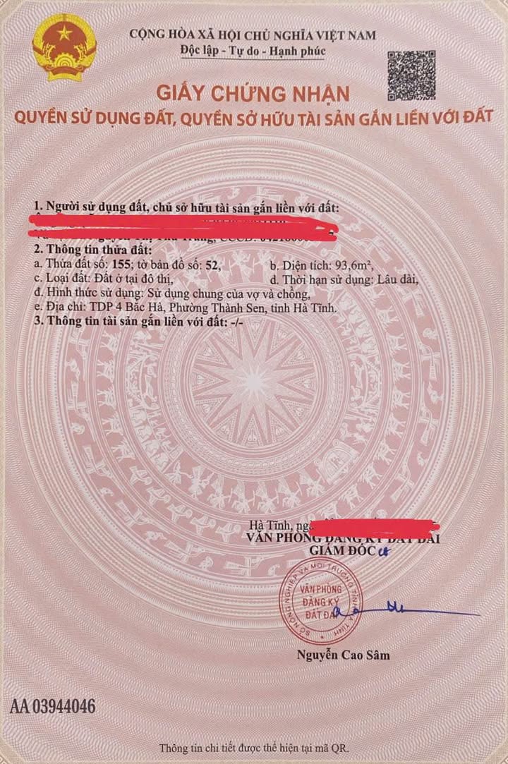 Nhà 3 tầng mặt đường Nguyễn Huy Tự, TP. Hà Tĩnh 93.6m² - Đầu tư sinh lời ổn định!