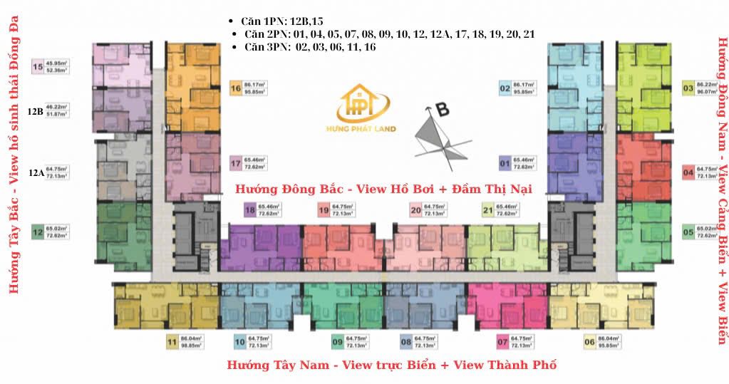 Căn hộ 1PN tại Chung cư Phú Tài Residence Quy Nhơn 46m² giá chỉ từ 1.450 tỷ - Sẵn sàng vào ở!