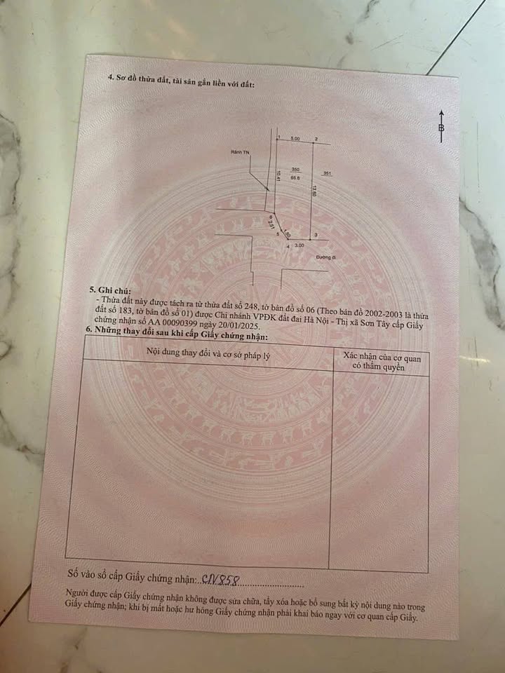 Đất nền phường Sơn Tây 65.5m² giá chỉ 2.2 tỷ - Nhanh tay sở hữu!