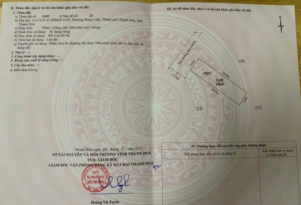 Lô đất đẹp phường Phú Sơn, TP. Thanh Hóa 100m² giá 3.1 tỷ - Tiềm năng sinh lời cao!