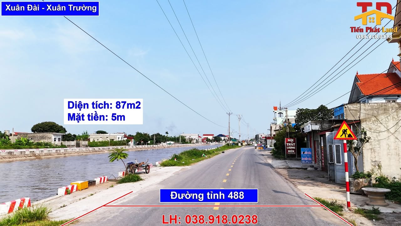 Đất nền Xuân Đài 87m² - Mặt tiền 5m, cơ hội đầu tư sinh lời!