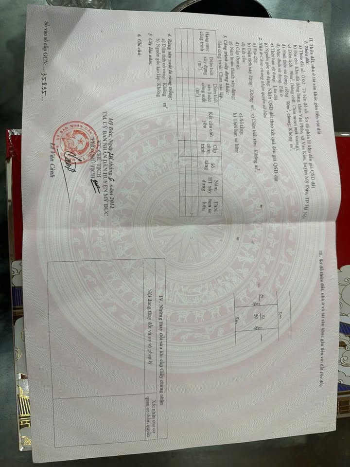 Đất đấu giá thôn Vạn Phúc, Vạn Kim, Mỹ Đức 90m² giá 1.7 tỷ - Đường thông ô tô tránh!