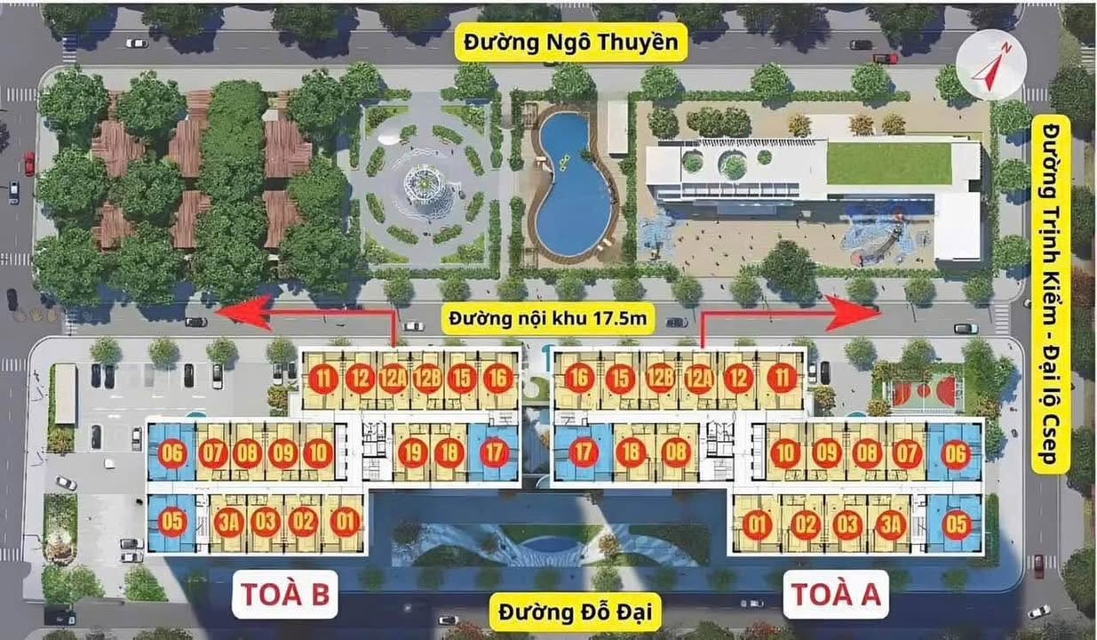 Căn hộ Chung cư Bình An Plaza 54m² giá thỏa thuận - Thiết kế đẹp, view trường học