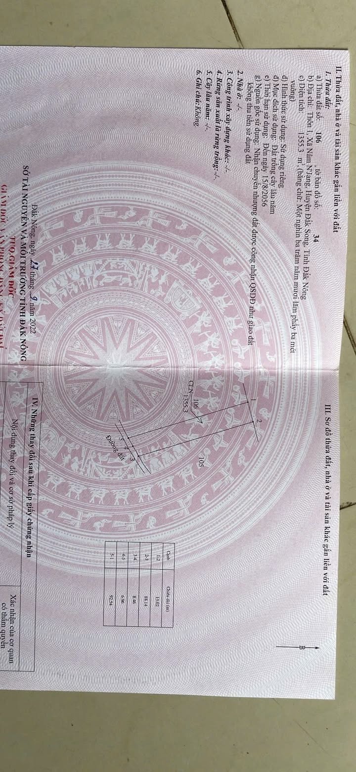 Đất nền Nâm N'Jang Đắk Song 1080m² giá 520 triệu - Sổ đỏ chính chủ!