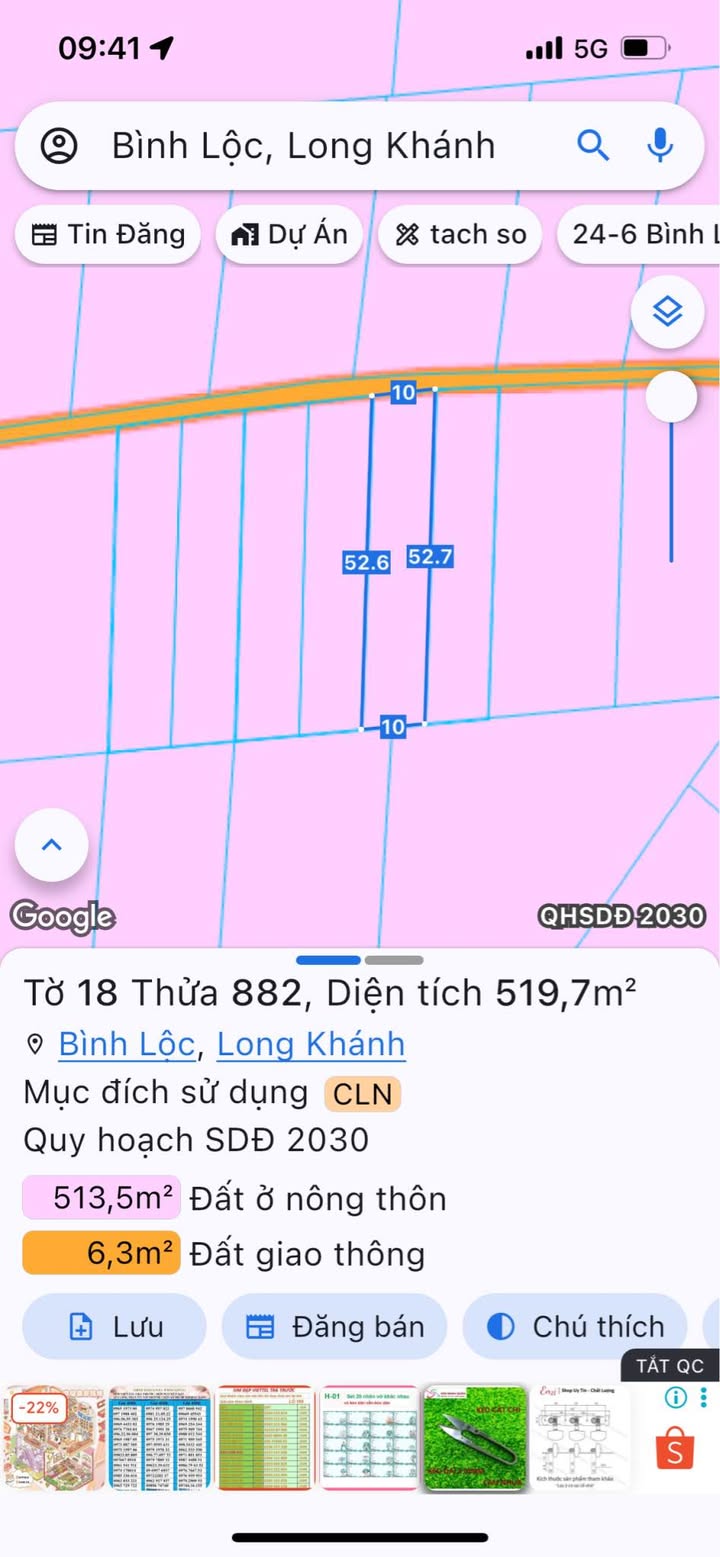 Đất nền 500m² phường Bình Lộc, Long Khánh - Giá 1.3 tỷ, cơ hội đầu tư hấp dẫn!