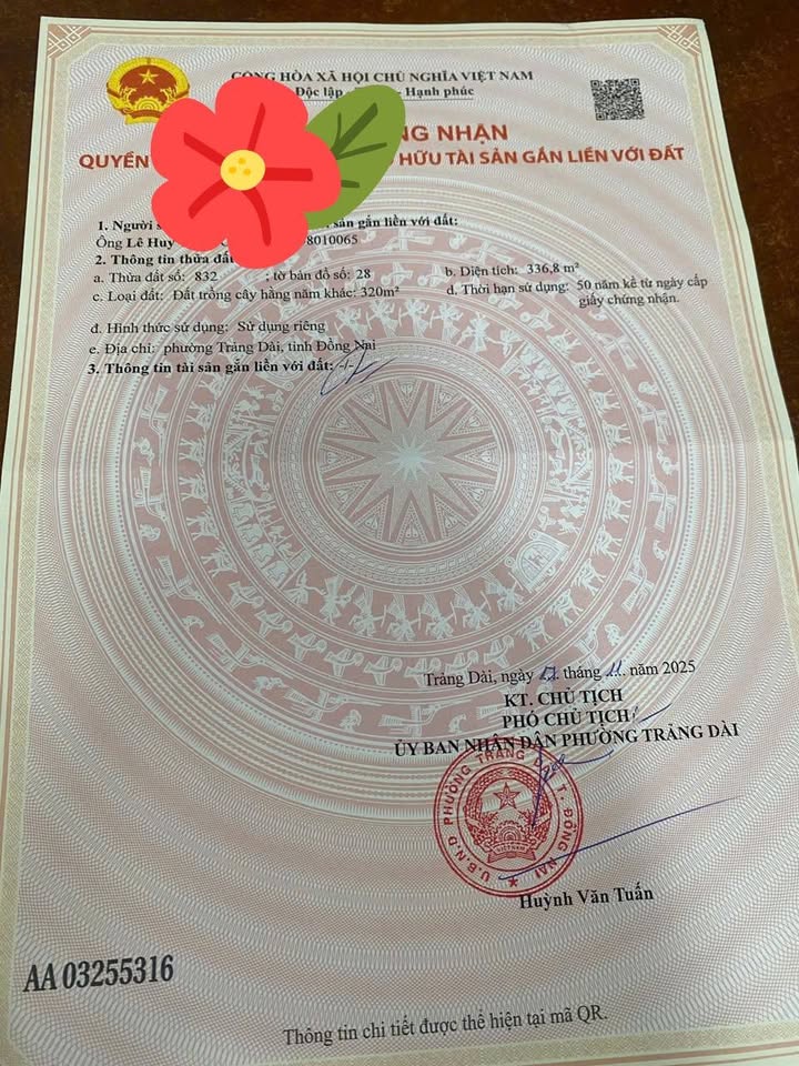 Đất nền Trảng Dài Biên Hòa 320m² giá 4.8 tỷ - Sổ đỏ chính chủ, vị trí đẹp!