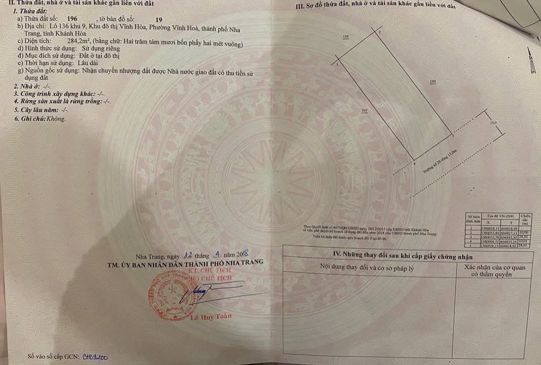 Đất mặt đường Huỳnh Văn Nghệ Nha Trang 284,2m² giá 15 tỷ - Cơ hội đầu tư vàng!