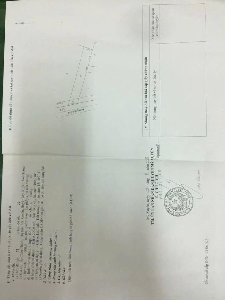 Nhà mặt tiền Lê Hồng Phong, Mỹ Xuyên, 600m² giá 7 tỷ - Cơ hội đầu tư hấp dẫn!