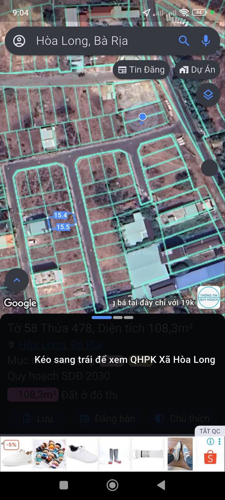 Đất nền Hoà Long Center Bà Rịa 105m² giá 1.1 tỷ - Vị trí đẹp, hướng Đông!