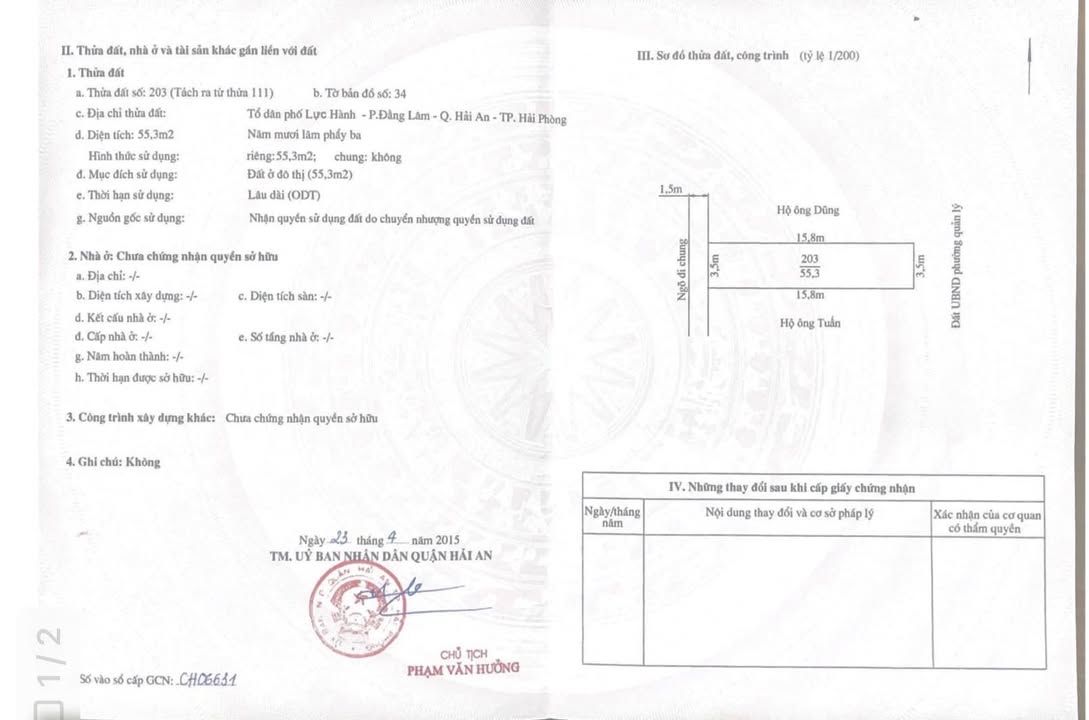 Nhà riêng 2,5 tầng mặt ngõ Lực Hành, Hải An 55,3m² giá 2,35 tỷ - Đầu tư sinh lời!