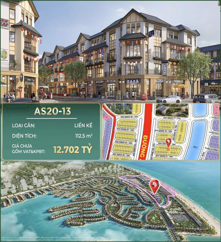 Townhouse Vinhomes Green Paradise Cần Giờ 112.5m² giá 12.7 tỷ - Hàng hiếm giá mềm!