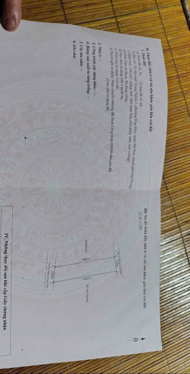 Đất nền phường Trung Nghĩa, Đồ Sơn 109m² giá 990 triệu - Sổ đỏ chính chủ!