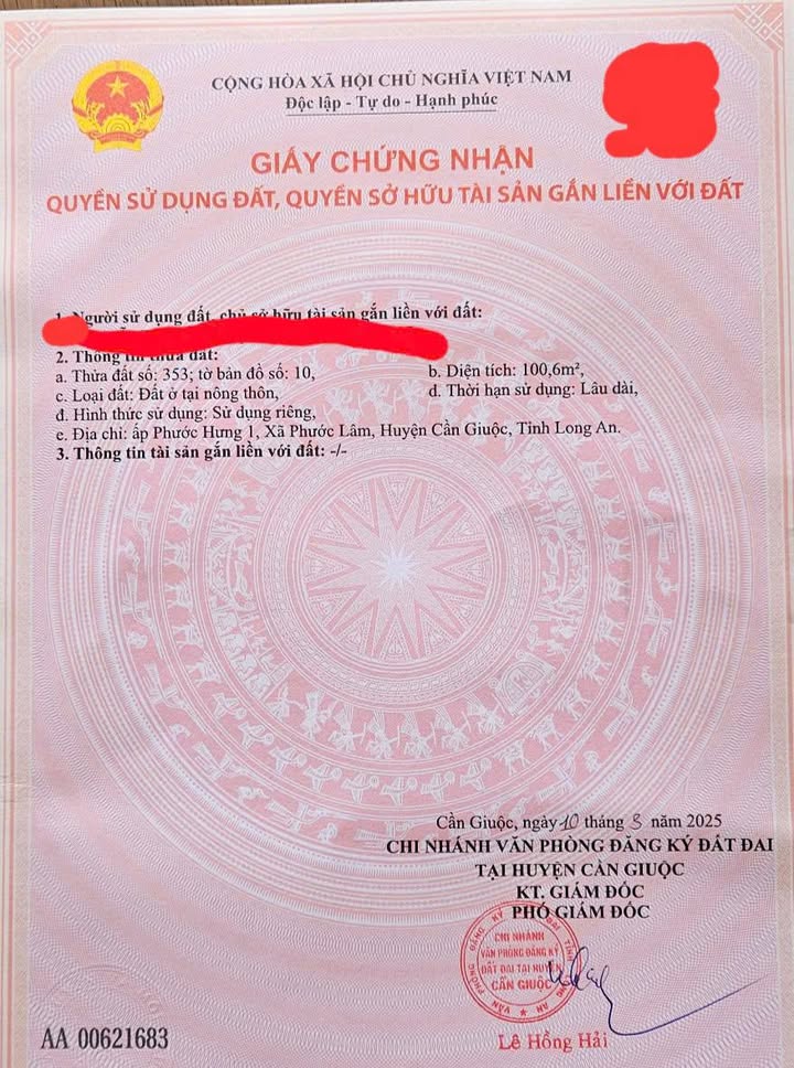 Đất thổ cư 100m² mặt tiền đường Huỳnh Thị Luông, giá 1.4 tỷ - Đầu tư sinh lời!