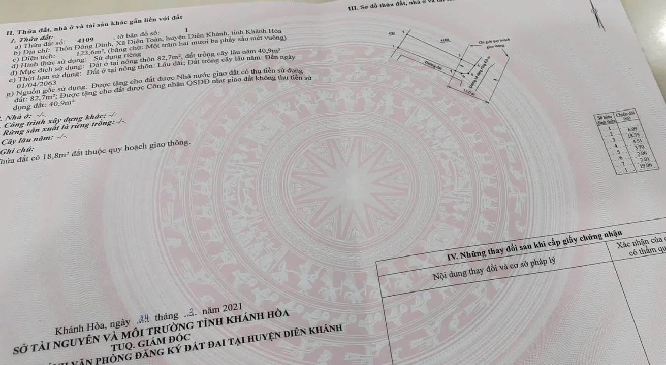 Đất nền Diên Toàn 123.6m² giá 1.75 tỷ - Mặt tiền đường bê tông rộng rãi!