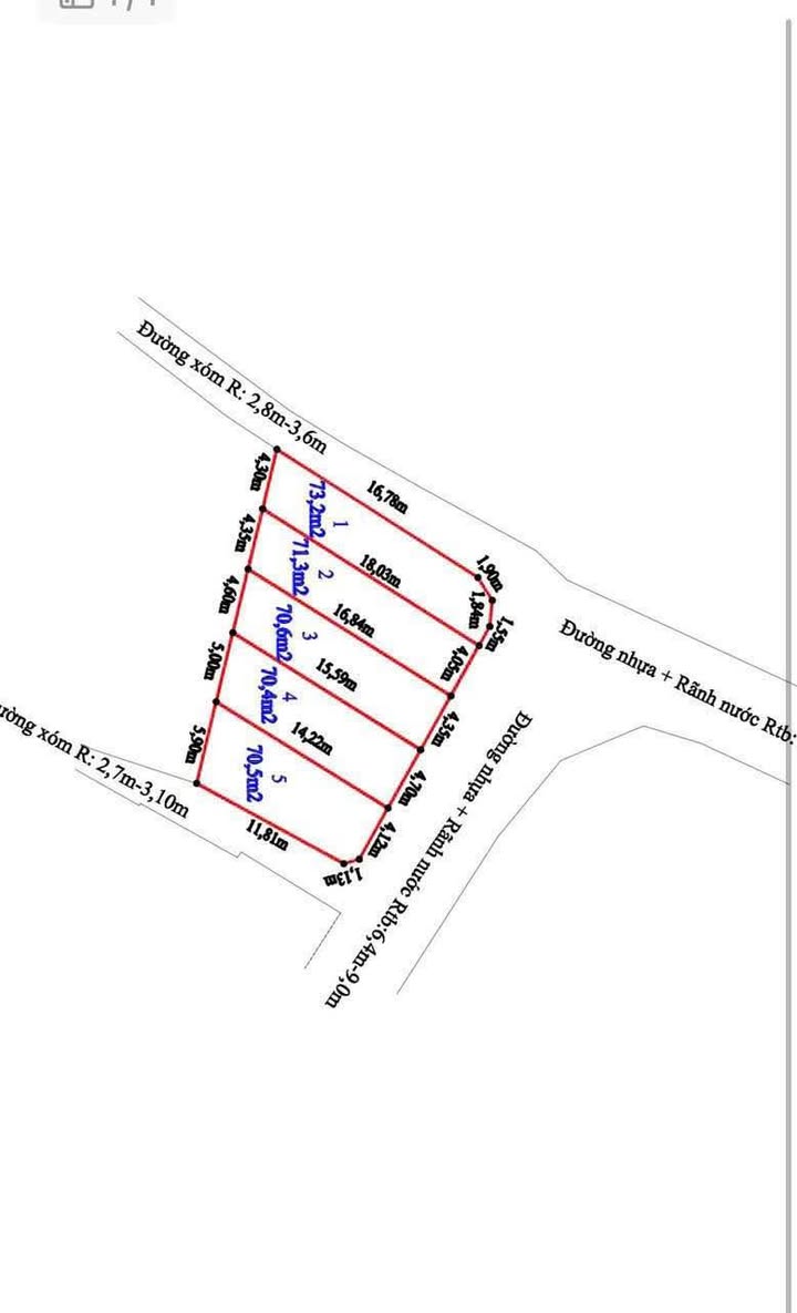 Đất nền Mỹ Đồng Thủy Nguyên 73m² giá 1.6 tỷ - Lô góc mặt đường trải nhựa