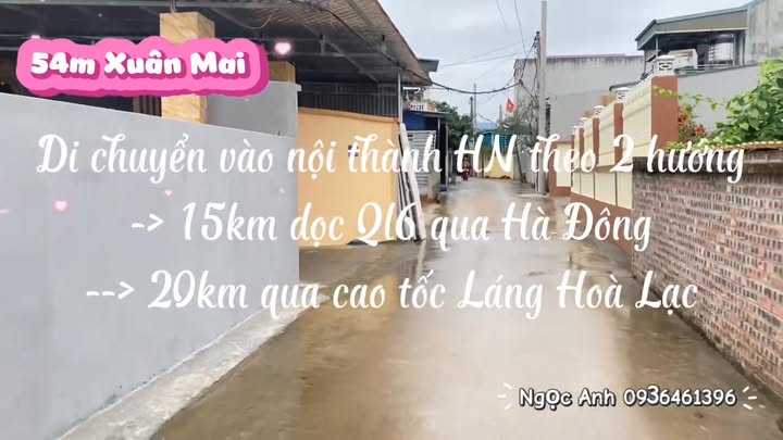 Đất thổ cư 54m² tại Xuân Mai, Chương Mỹ giá 2.1 tỷ - Tiềm năng sinh lời cao!