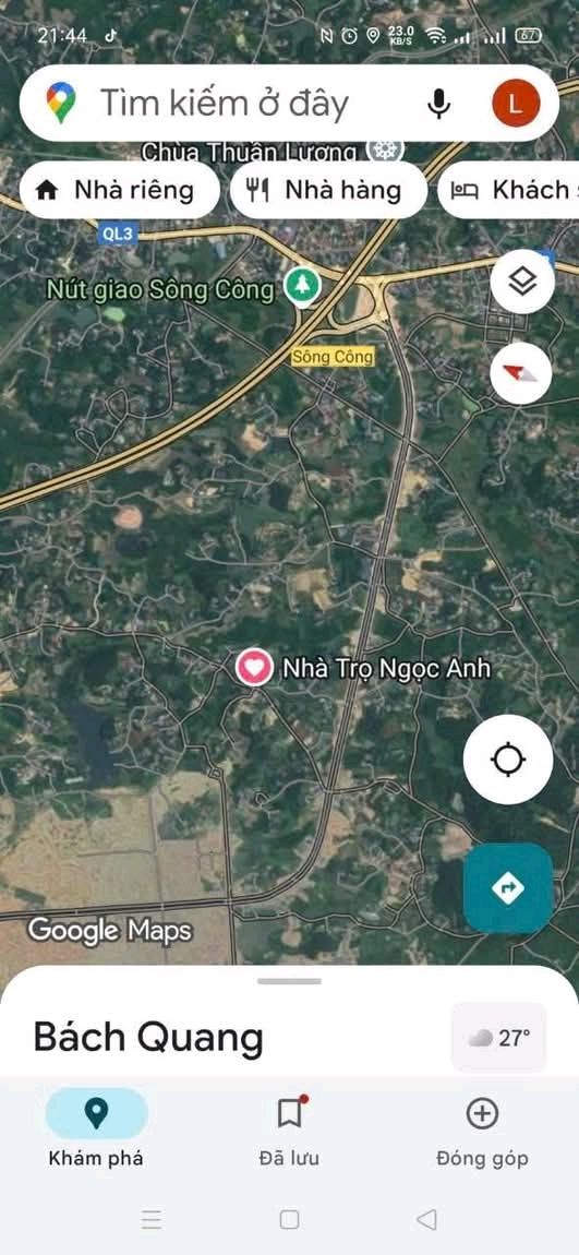 Đất nền chính chủ tại phường Bách Quang, Thái Nguyên 1500m² - Vị trí đắc địa gần khu công nghiệp