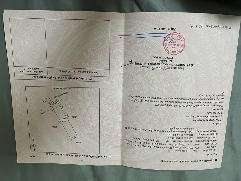 Đất nền 186m² tại 17 Nguyễn Hiền, Đông Vĩnh giá 6.5 tỷ - Đầu tư sinh lời ngay!