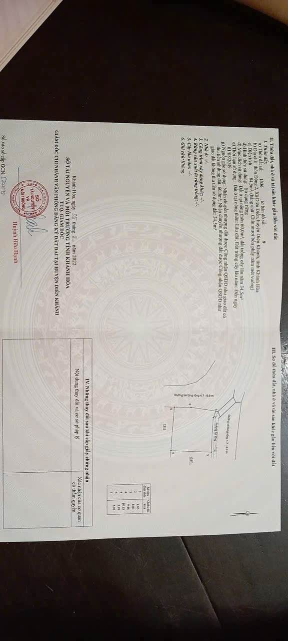 Đất nền Diên Điền Diên Khánh 94.5m² giá 830 triệu - Đường ô tô vào tận nơi!