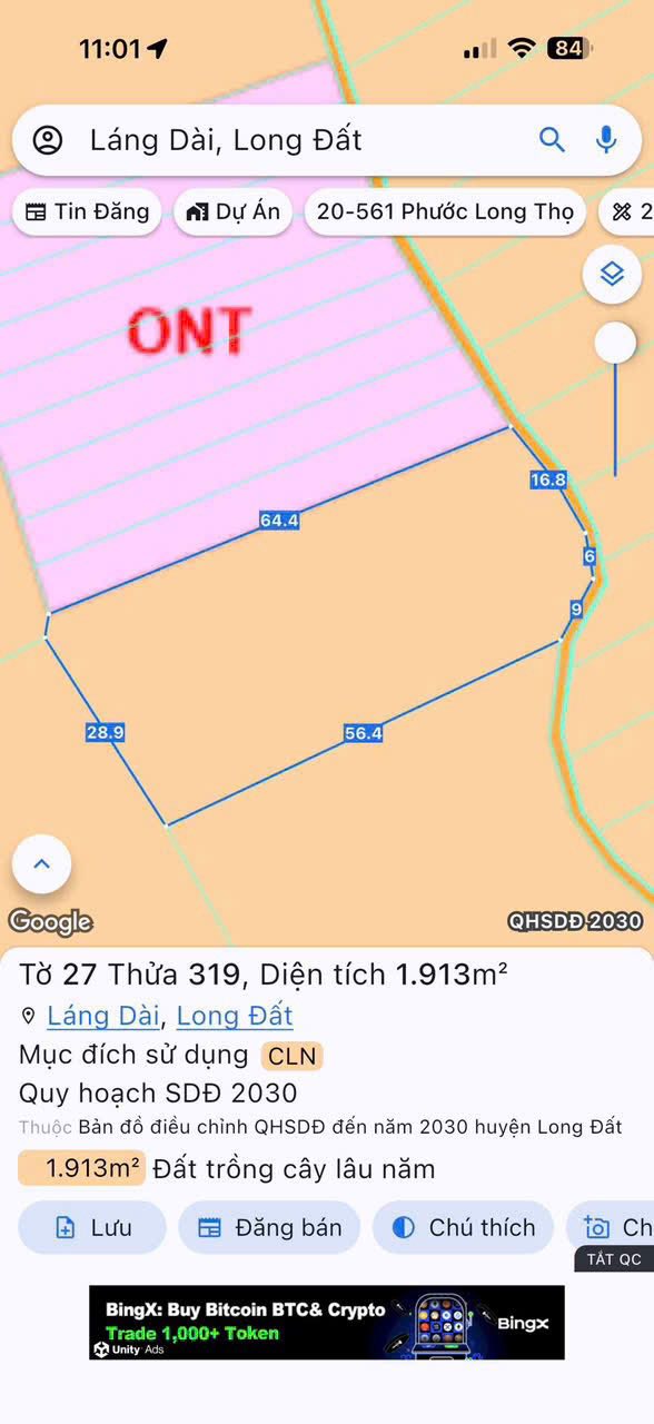 Đất nền Láng Dài Đất Đỏ 1913m² giá chỉ 1.55 tỷ - Đầu tư sinh lời hấp dẫn!