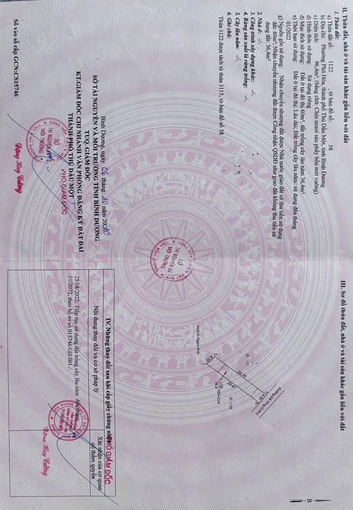 Đất thổ cư Khu 9 Phú Hoà Thủ Dầu Một 96m² giá 2.45 tỷ - Đầu tư sinh lời ngay!