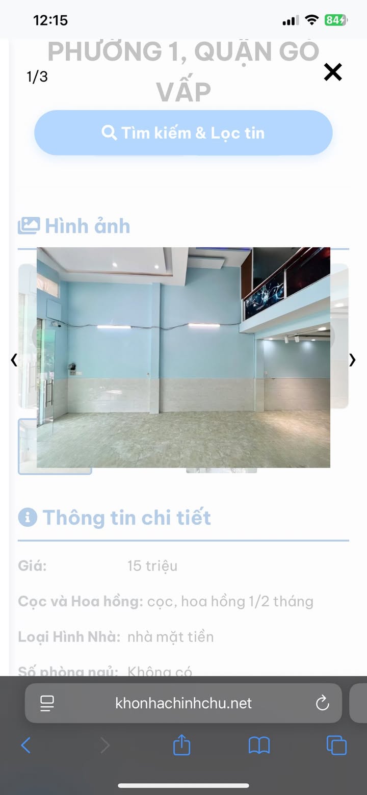 Nhà mặt tiền cho thuê tại Gò Vấp 100m² giá 15 triệu - Thích hợp kinh doanh!