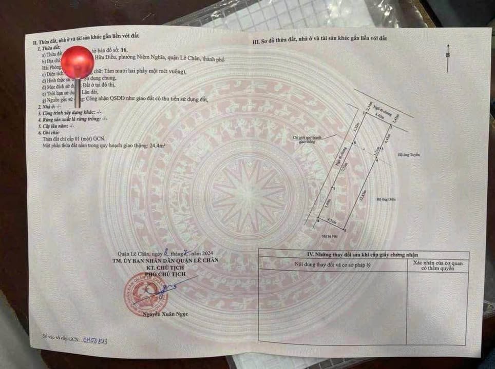 Bán đất ngõ Phạm Hữu Điều Lê Chân 82m² giá 2.85 tỷ - Vị trí đẹp, pháp lý rõ ràng!