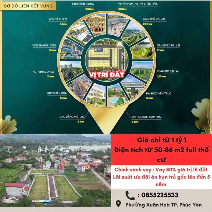 Đất nền Phường Xuân Hòa, TP Phúc Yên 68m² giá 1 tỷ - Cơ hội đầu tư vàng!