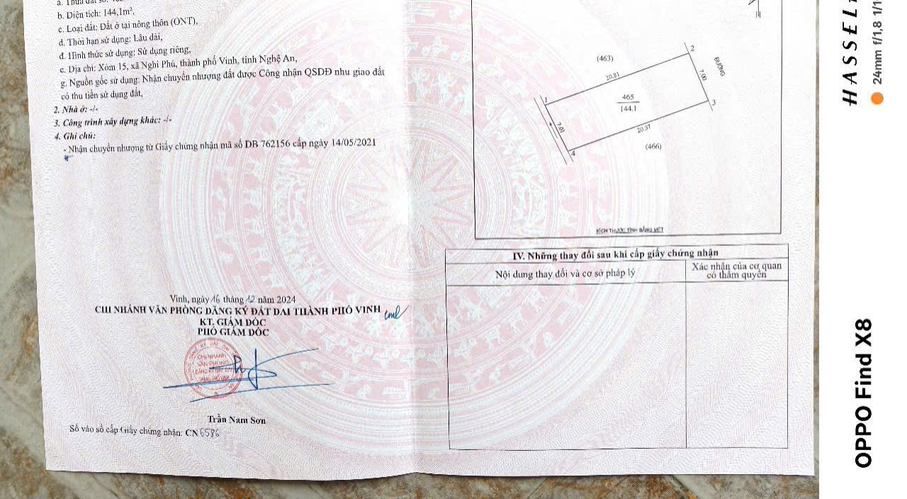 Đất Nền Nghi Phú 144m² giá 5 tỷ - Vị trí trung tâm, pháp lý rõ ràng!