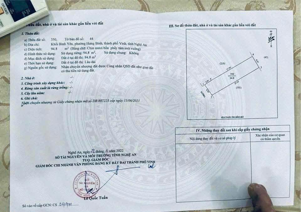 Đất đẹp Hưng Bình Vinh 95m² giá 5 tỷ - Vị trí trung tâm thuận lợi!