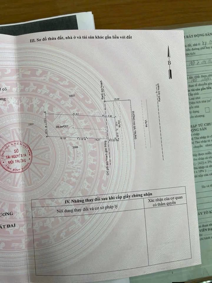 Đất nền mặt tiền đường Hai Bà Trưng, Dĩ An 440m² - Giá thỏa thuận hấp dẫn!