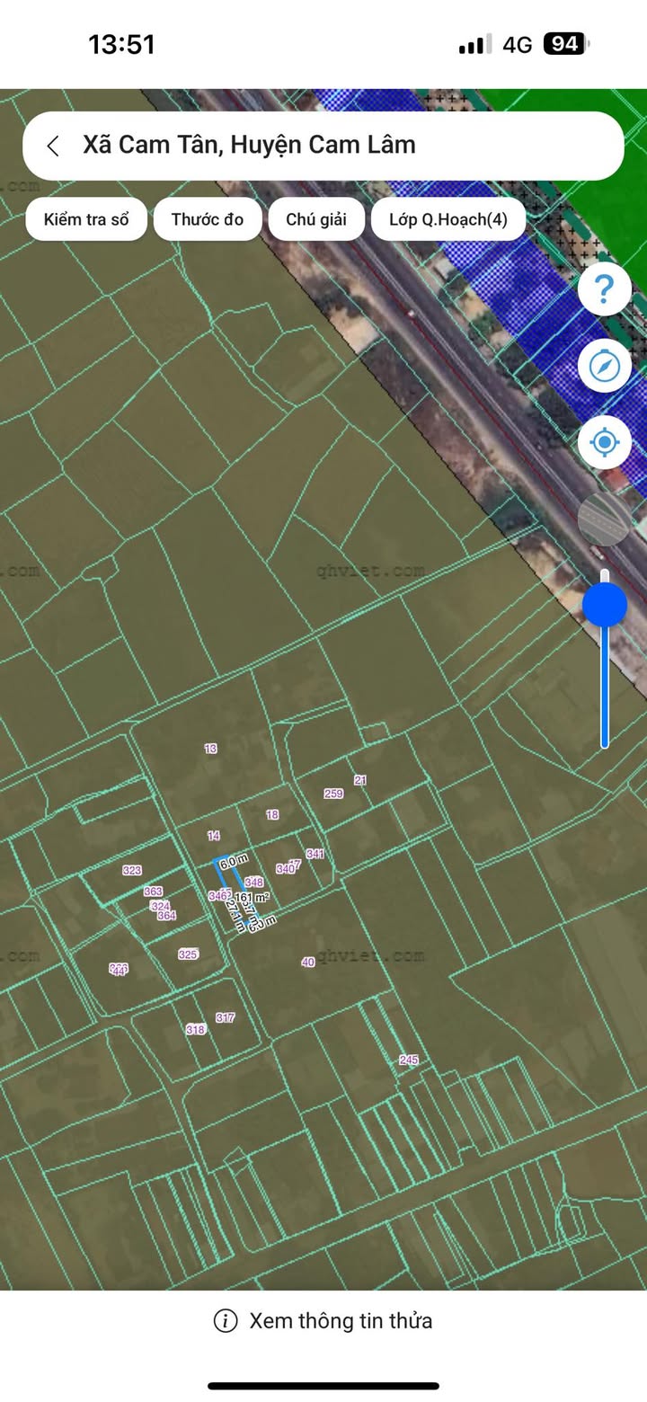 Đất thổ cư Cam Tân, Cam Lâm 160m² giá 960 triệu - Cơ hội đầu tư tuyệt vời!