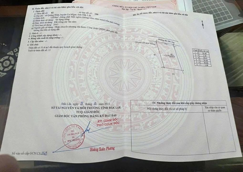 Đất nền Cư M'gar Đắk Lắk 1040m² - Chính chủ, giá tốt thương lượng!