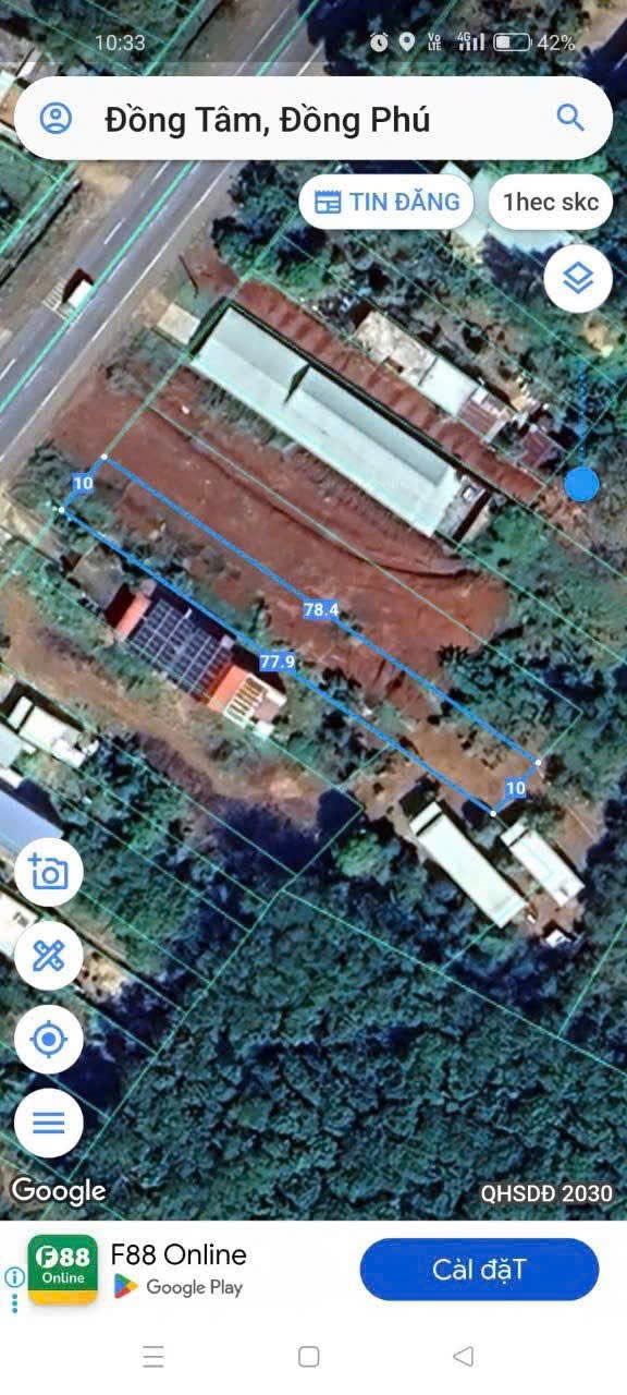 Đất nền xã Đồng Tâm, huyện Đồng Phú, 780m² giá chỉ 1xxx - Cơ hội đầu tư hấp dẫn!