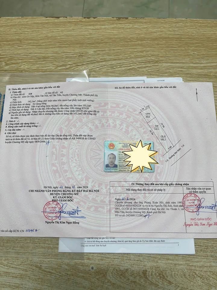 Đất nền Tân Tiến Chương Mỹ 142m² giá 1 tỷ - Đầu tư sinh lời cao!