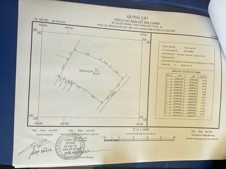 Đất nền Hòa Thạch, Quốc Oai 3.016m² giá 30.16 tỷ - Cơ hội đầu tư hấp dẫn!