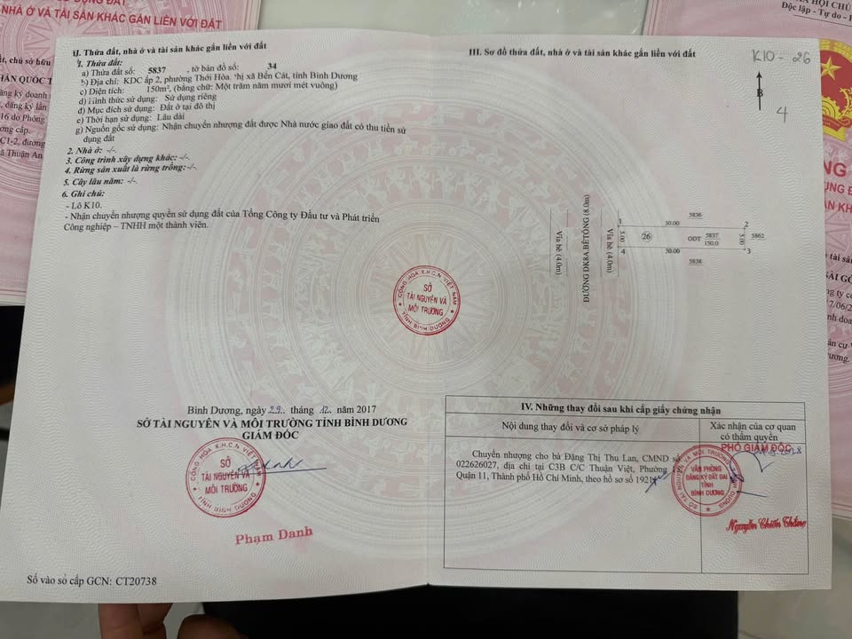 Đất nền Khu K Mỹ Phước 3 Bến Cát 150m² - Sổ riêng, xây dựng tự do!