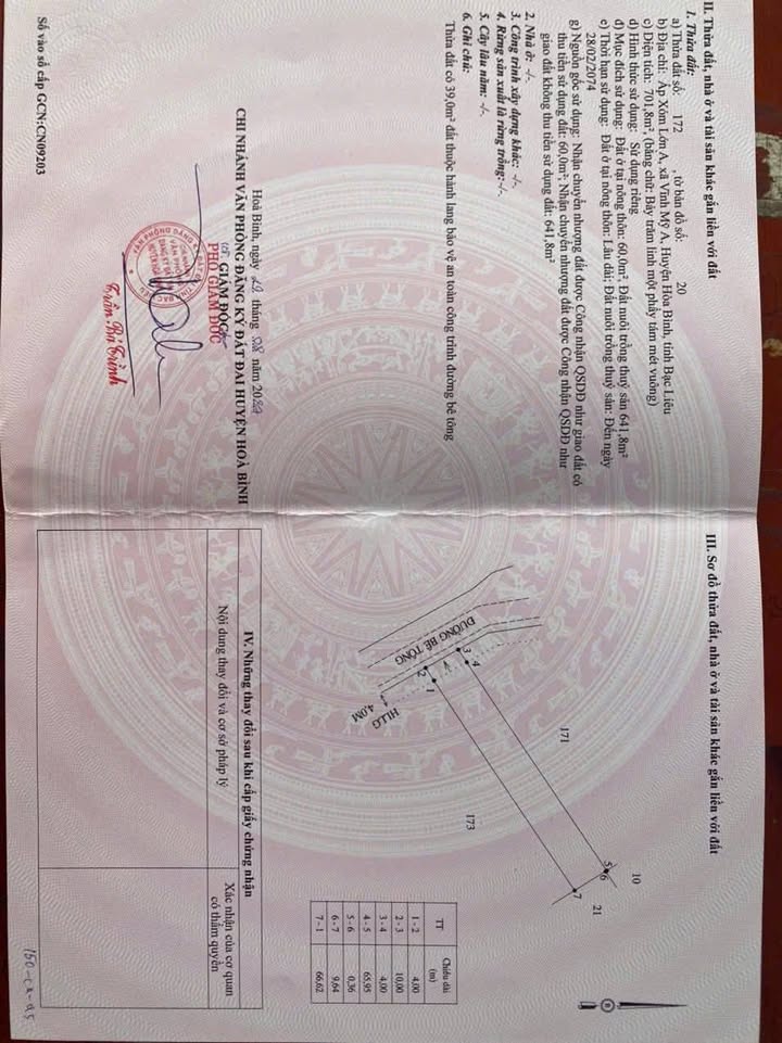 Đất thổ cư Vĩnh Mỹ A 660m² giá chỉ 480 triệu - Cơ hội đầu tư tuyệt vời!