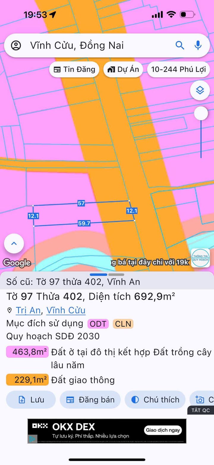 Đất thổ cư 700m² mặt tiền tỉnh lộ 762 Vĩnh An - Cơ hội đầu tư hấp dẫn!
