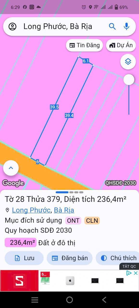 Đất thổ cư mặt tiền đường Số 3, phường Long Phước, quận 9, 234m² giá 2 tỷ - Cơ hội đầu tư hấp dẫn!