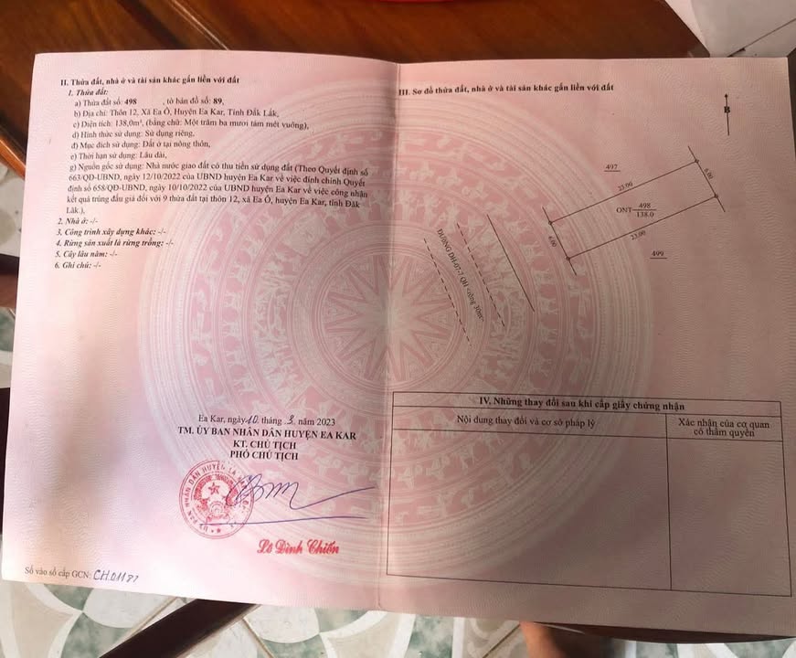 Đất nền Ea Ô 138m² giá thỏa thuận - Vị trí đắc địa gần cụm công nghiệp!