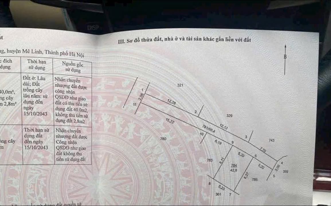 Đất nền Tiền Phong Mê Linh 42.8m² giá 2.7 tỷ - Khu dân cư sầm uất