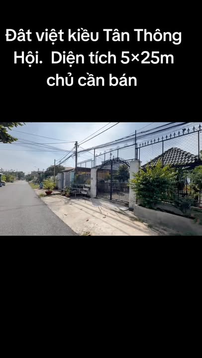 Bán đất thổ cư Tân Thông Hội, Củ Chi 125m² giá 3.1 tỷ - Đường thông, tiện ích đầy đủ!